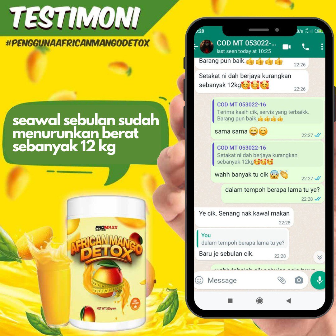 mangodetox.com - Berjaya kurangkan 12KG seawal sebulan. Alhamdulillah 😍