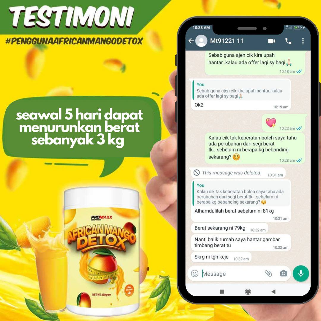 mangodetox.com - Seawal 5 hari je, dah dapat turunkan berat sebanyak 3KG