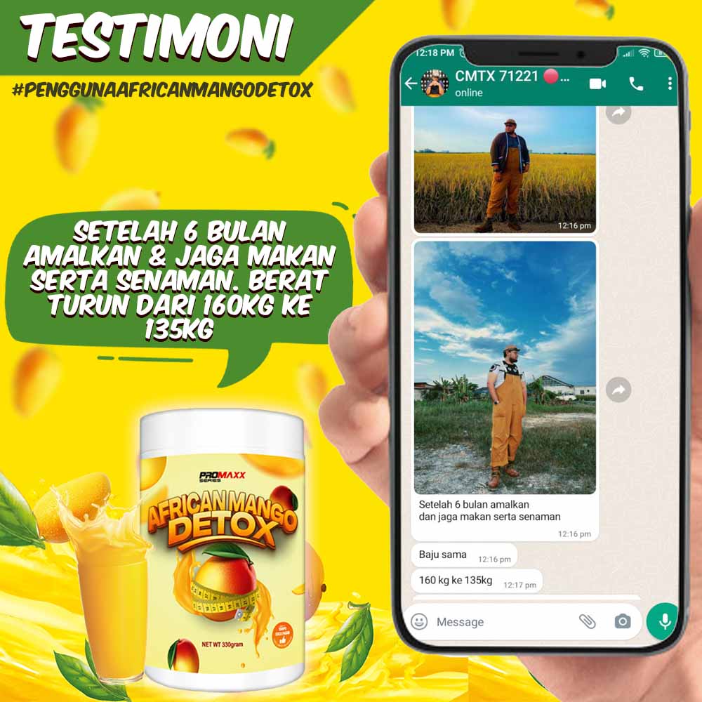 mangodetox.com - Setelah 6 bulan amalkan African Mango Detox serta amalkan & jaga makan serta senaman. Berat turun dari 160kg ke 135kg